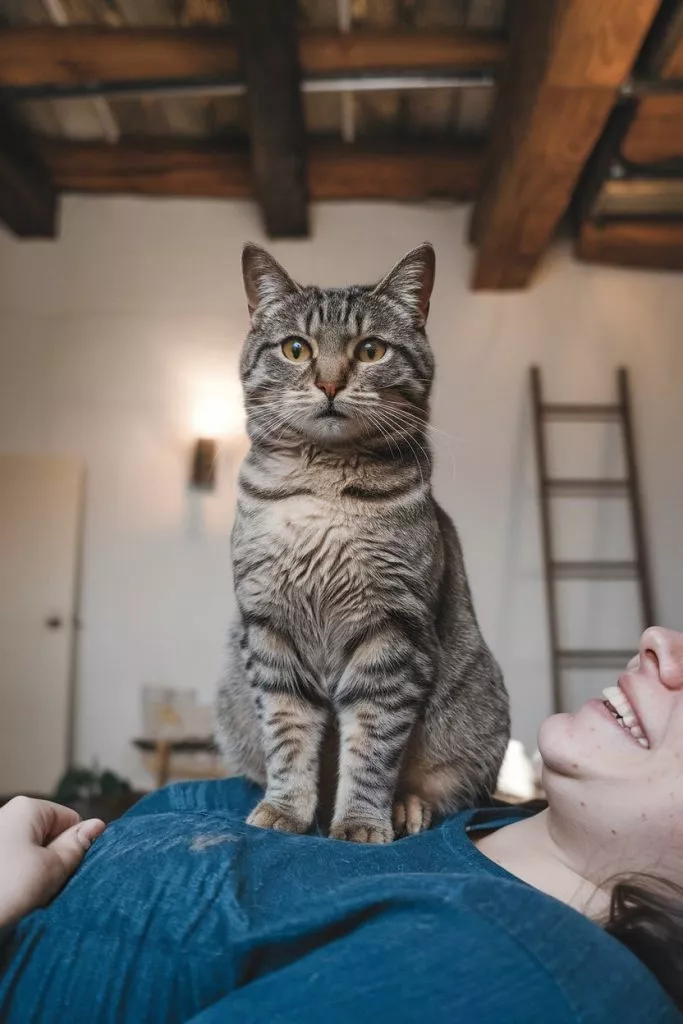 A Photo Of A Cat Sitting On A Person S C Bnmc 4c1qoogzmglceheuq 1maopytrsnqhh94x3cqq5q