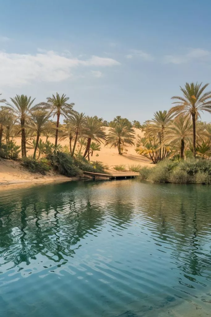 A Photo Of A Lush Oasis With Palm Trees Nivbgihht1apxmjugulkha 6snluyqrx6akryoqivxvg