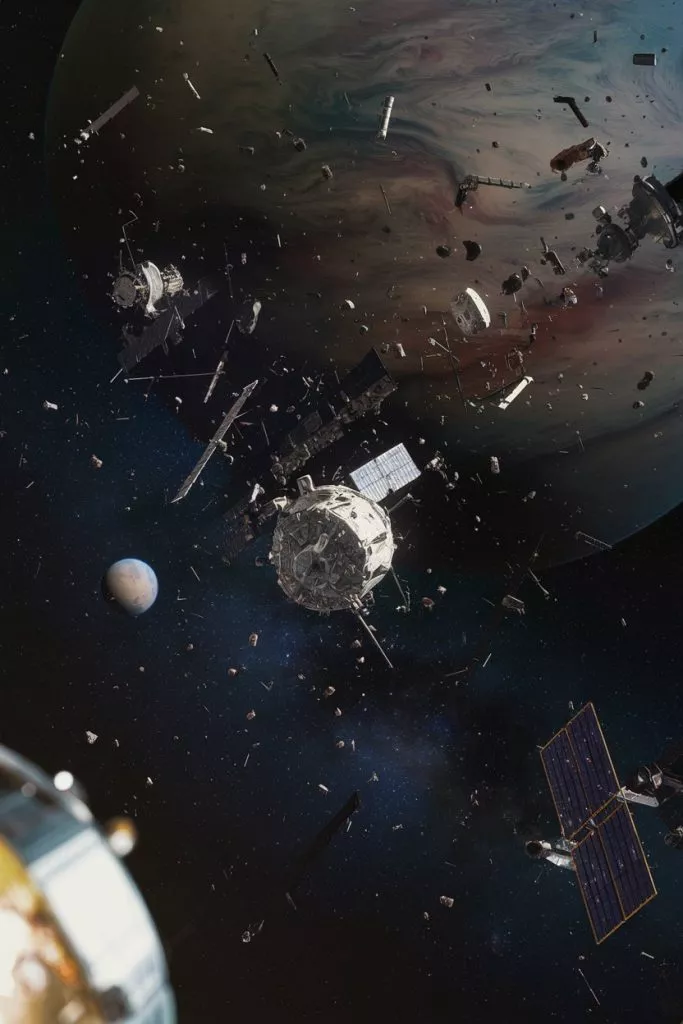 A Photo Of Space Debris Floating In The Cz1smuhwrkifo27lcwxc7q Of Z3l2wsqsdj925qgxtya